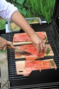Planked Salmon photo by woodleywonderworks