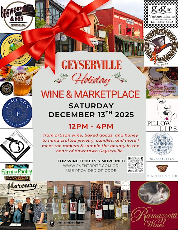 Join Us at the Geyserville Wine Marketplace!